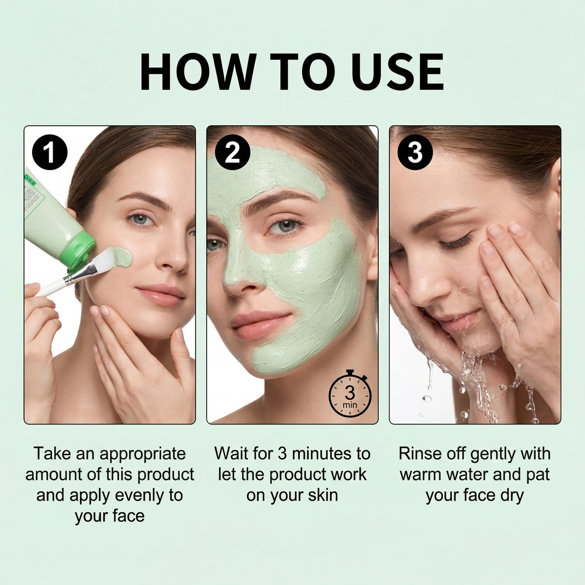 Ouhoe Green Tomato Face Wash Deep Pore Cleanser Oil Control Brightening Gentle Daily Exfoliating Gel Wash Off Type With Spatula Facial Cleanser