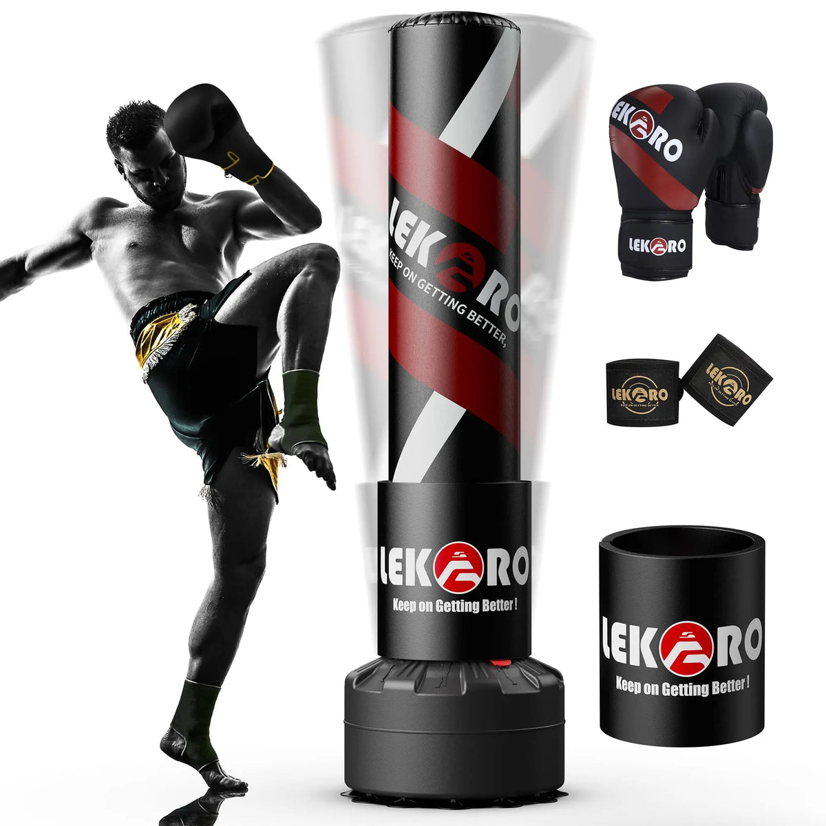 Standing Boxing Tower Punching Bag for Muay Thai and Sanda Training