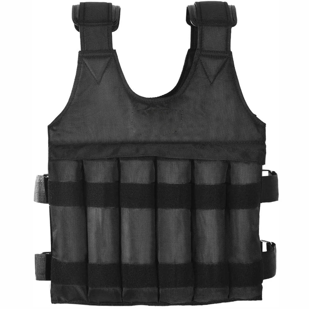 Adjustable Weighted Vest 110 Pound Capacity 12 Pockets For Strength Training