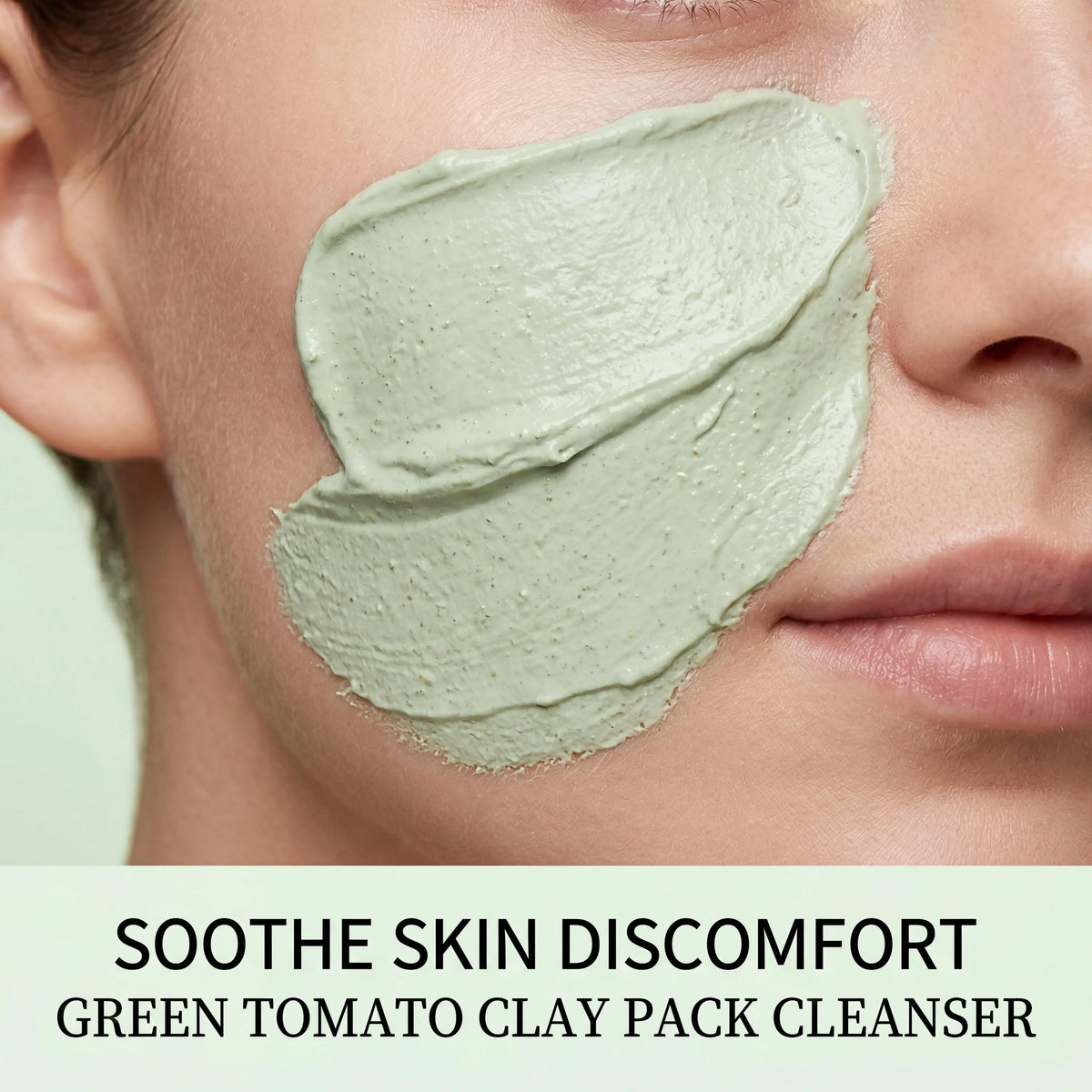 Ouhoe Green Tomato Face Wash Deep Pore Cleanser Oil Control Brightening Gentle Daily Exfoliating Gel Wash Off Type With Spatula Facial Cleanser