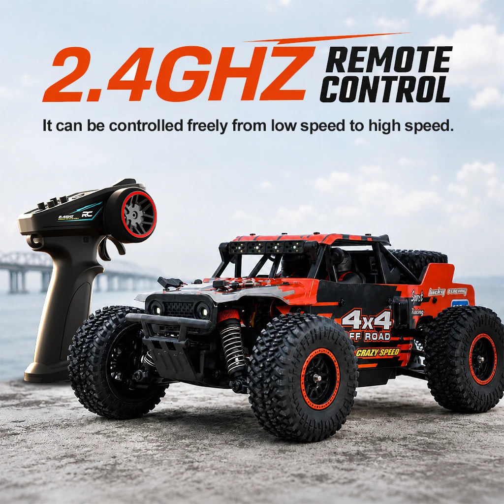 ZNLYRION SG202MAX 1 16 Scale 4WD Brushless RC Monster Truck 55KMH LED Lights