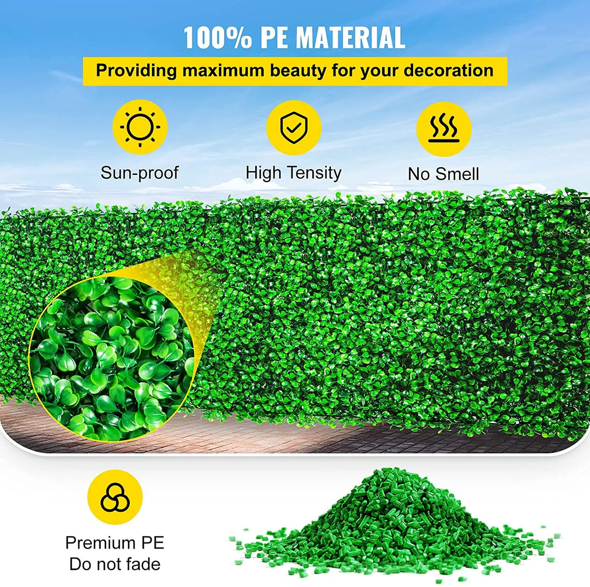 SucceBuy Artificial Plant Wall Decoration Boxwood Hedge Wall Panel Home Decor Fake Grass Backdrop Wall Privacy Hedge Screen