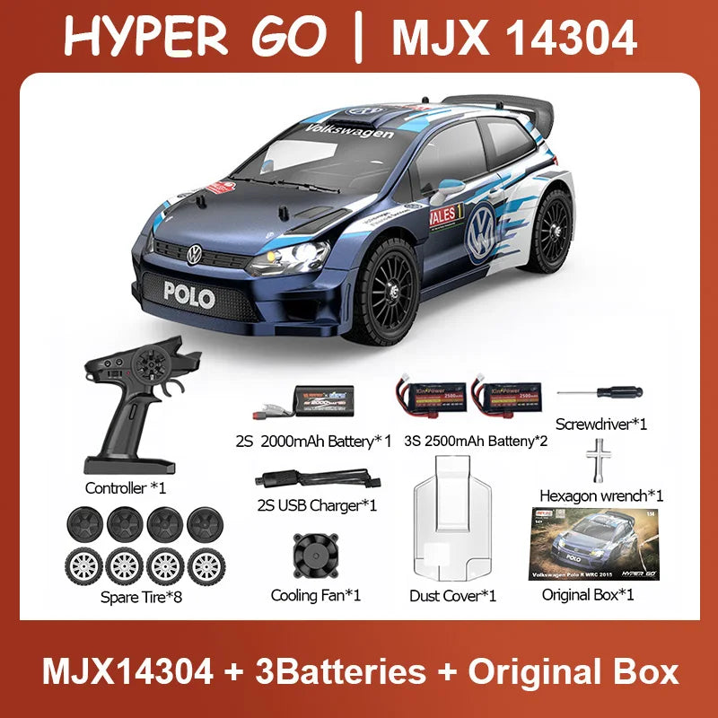 MJX Hyper Go 14304 RC Drift Car With Gyroscope High Speed Volkswagen Toy