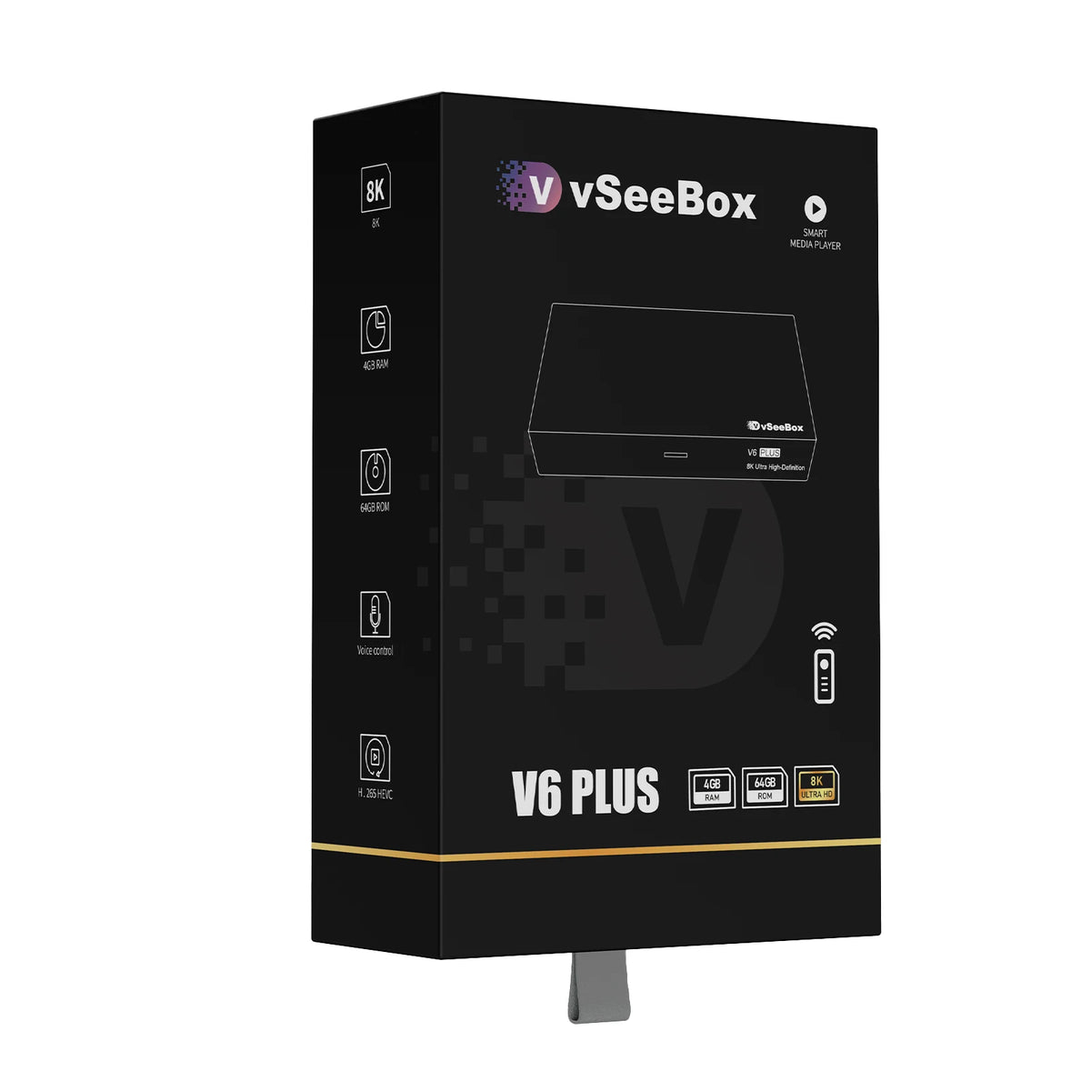 2026 VSeeBox V6 Plus Android TV Box 8K Voice Control 4GB RAM 64GB Storage