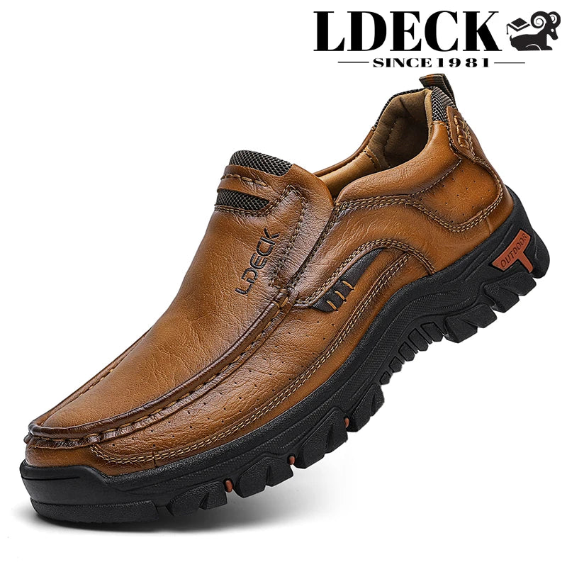 Men's Slip On Casual Shoes Loafers Style Black Yellow Brown Low Top Non Slip Lightweight Driving Walking Work Shoes