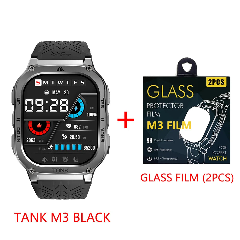 KOSPET Tank M3 AMOLED Smartwatch With Fitness Tracking And Bluetooth AOD