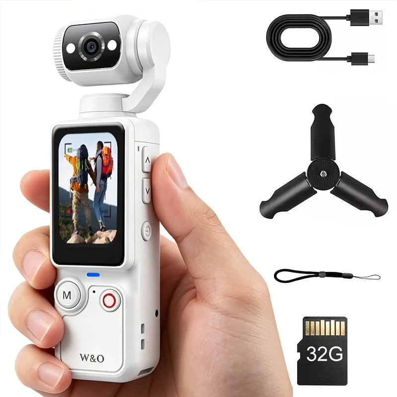 Ultra HD 4K Sports Camcorder with Flip Screen and 32GB Memory Card