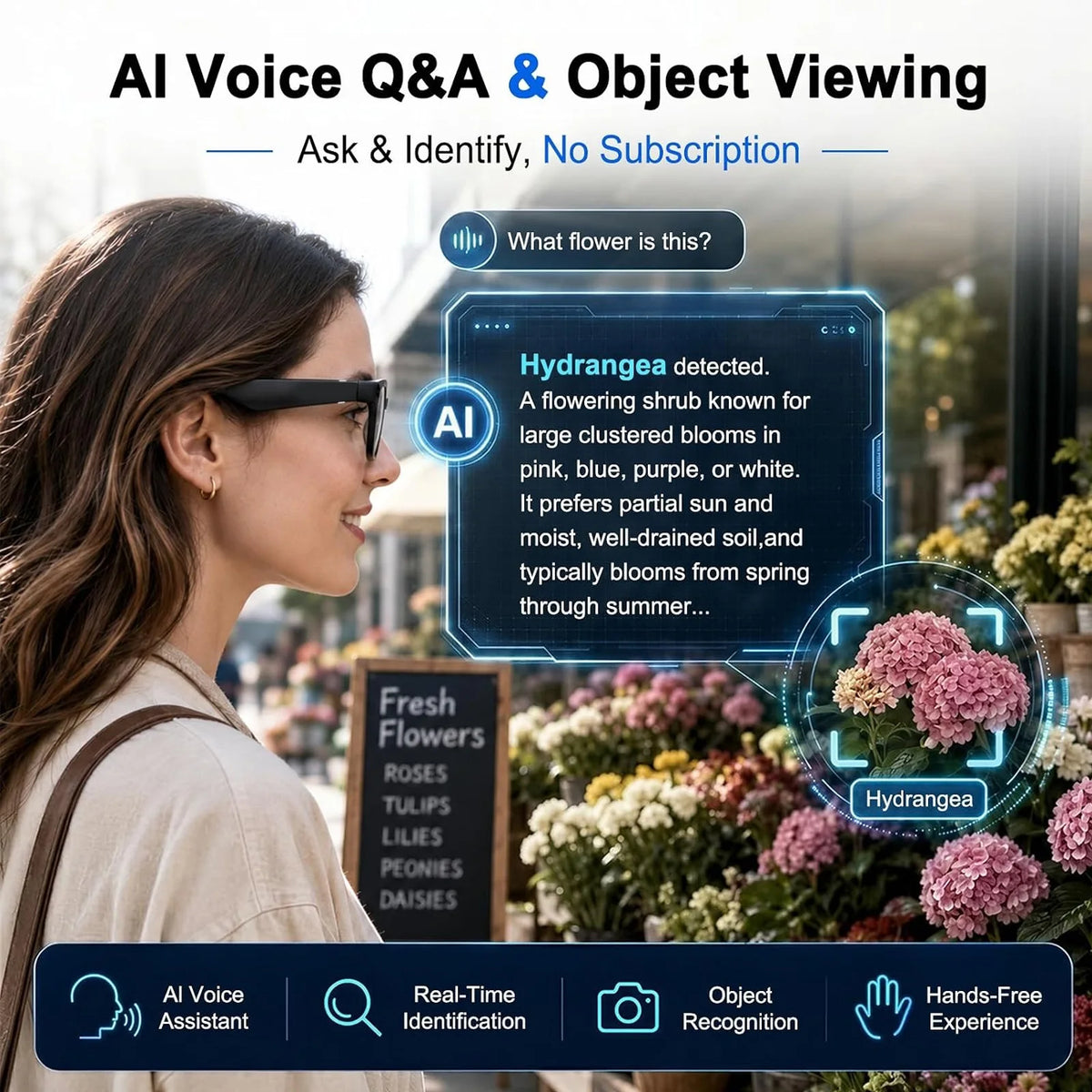 AI Smart Glasses With 4K Camera, Real Time Translation And Bluetooth Audio