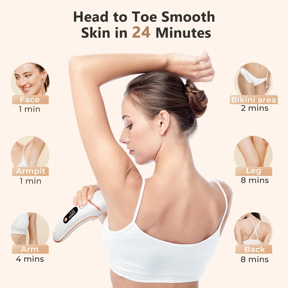 IPL Hair Removal Device With 999000 Flashes for Men and Women