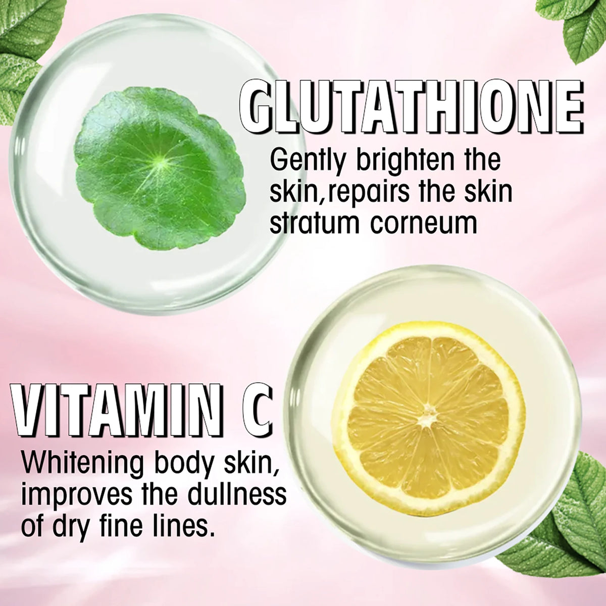 AILKE Vitamin C and Glutathione Brightening Body Lotion, Even Skin Tone, Lightening, Neck, Elbows, Armpits, Legs, Glowing Cream