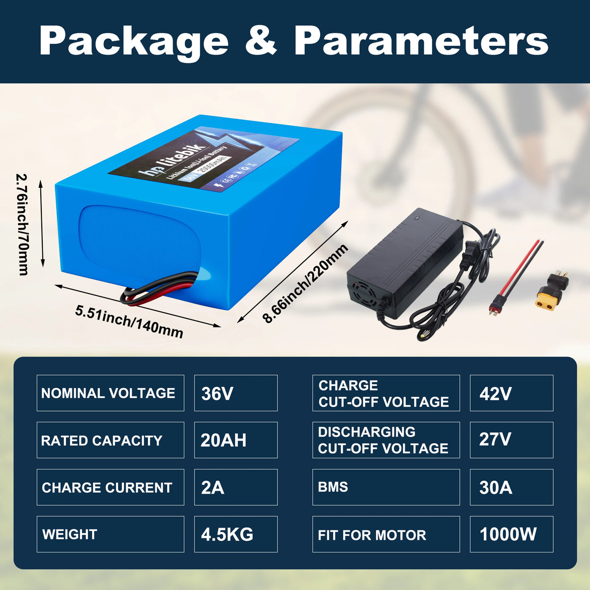 24V 36V 48V Battery, 10Ah/ 14AH/ 16AH/ 20AH Ebike Battery for 200-1200W Electric Bike Bicycle, Scooter and Other Motor