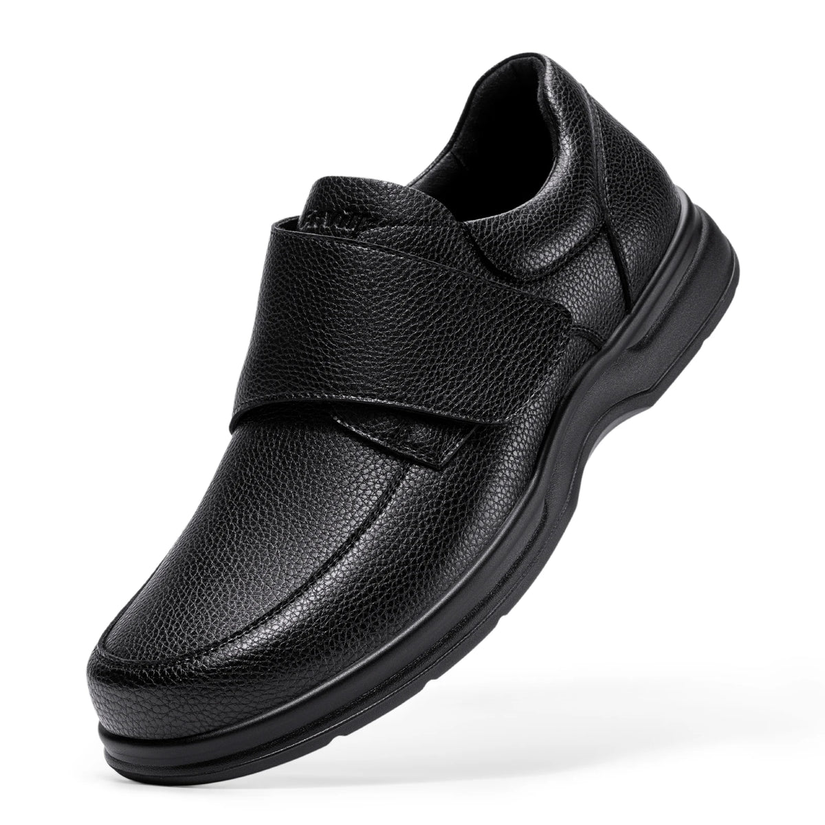 Mens Leather Oxford Walking Shoes With Wide Toe Box Arch Support