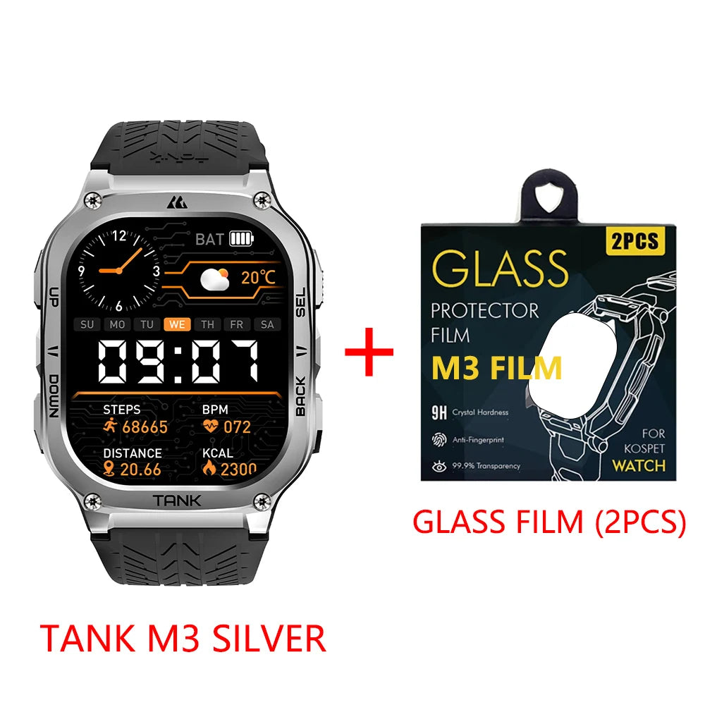 KOSPET Tank M3 AMOLED Smartwatch With Fitness Tracking And Bluetooth AOD