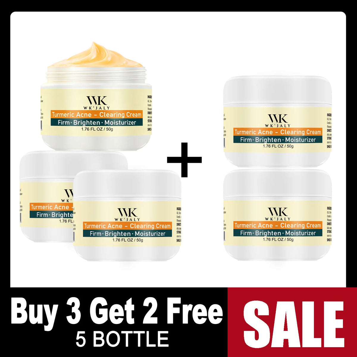 Turmeric Brightening Face Cream for Acne Dark Spots and Uneven Skin Tone