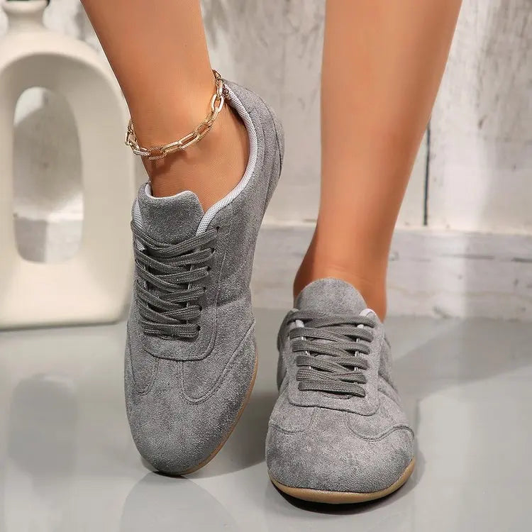 Womens Round Toe Casual Flats Soft Non Slip Walking Shoes
