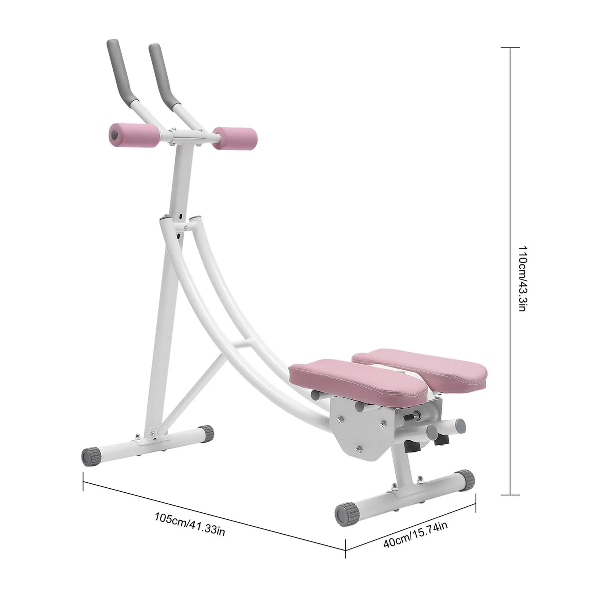 Adjustable Foldable Ab Workout Machine for Home Gym 330 Lb Capacity