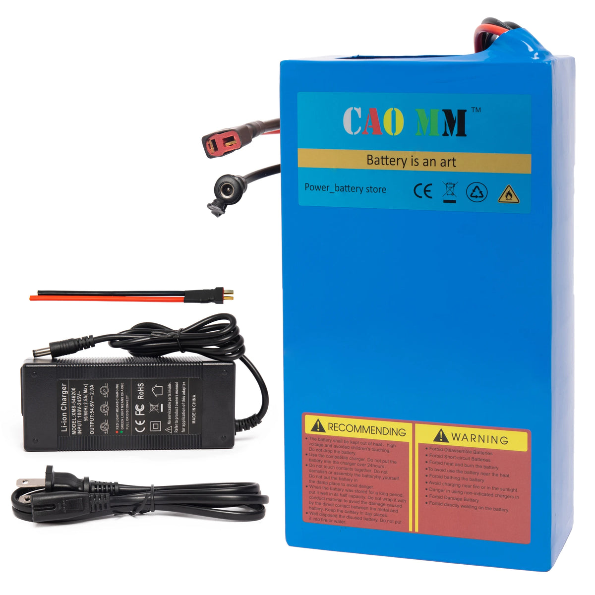 48v Battery, 8Ah/ 10Ah/ 14Ah/ 20Ah Ebike Battery for 200-2000W Electric Bike Bicycle, Scooter and Other Motor