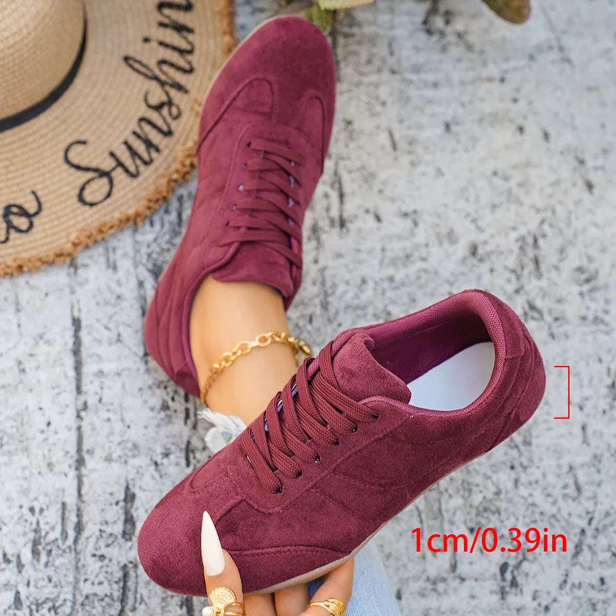 Womens Round Toe Casual Flats Soft Non Slip Walking Shoes