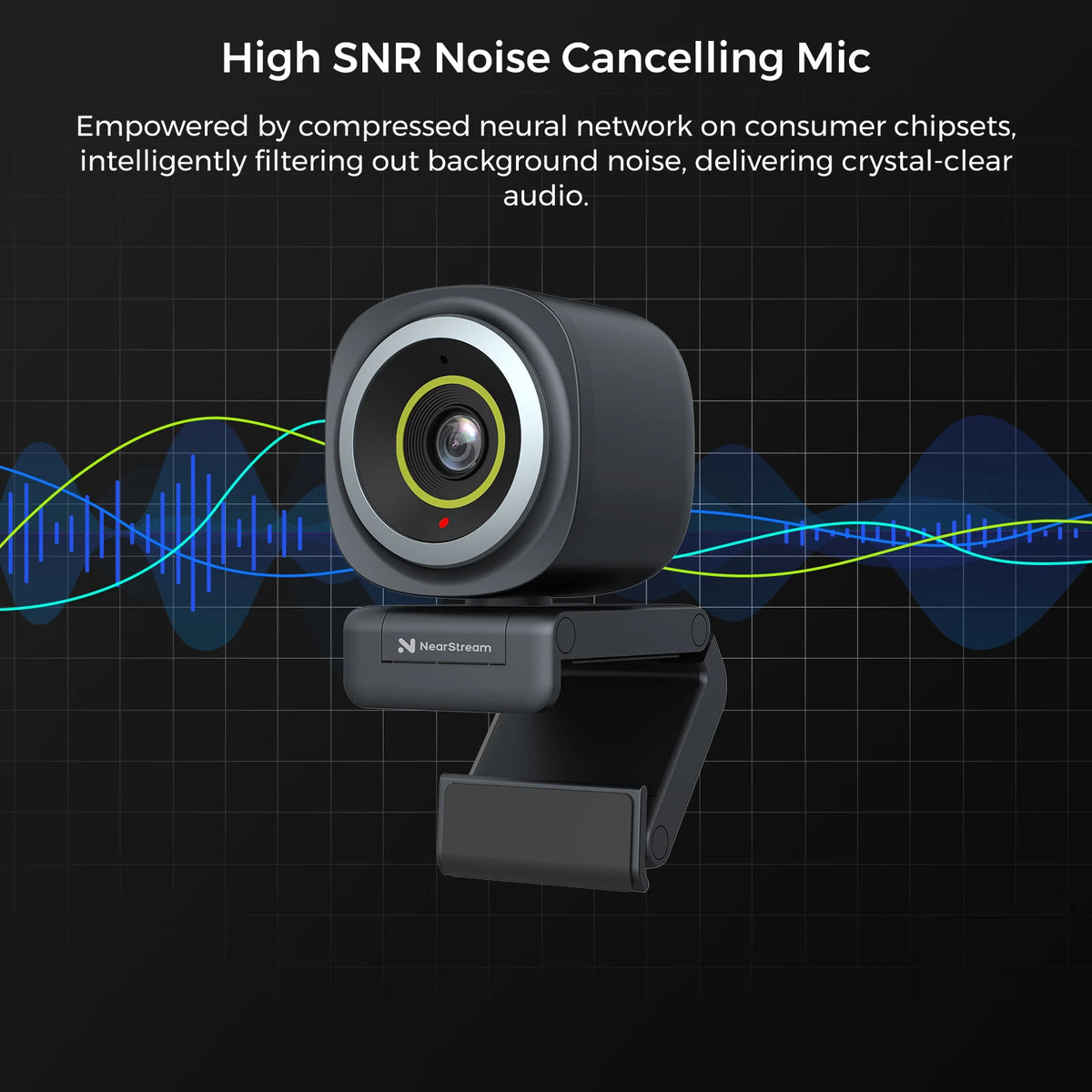 NearStream V08AF 4K USB C Webcam With AI Auto Framing and Autofocus