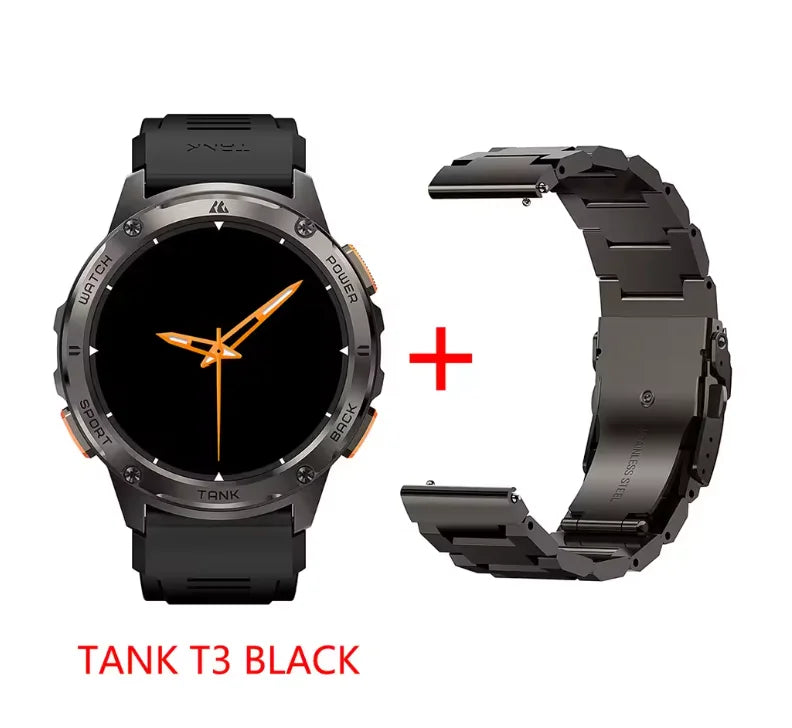 KOSPET TANK T3 Smartwatch for Men with AMOLED Calling and Fitness Tracking