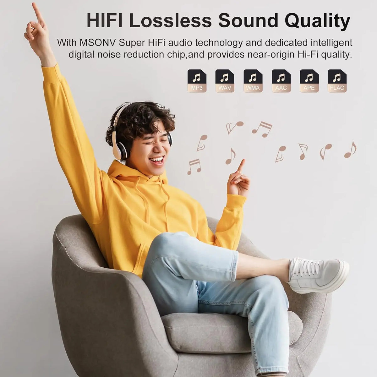 MECHEN Bluetooth 5.3 MP3 Player with HD Speakers and FM Radio