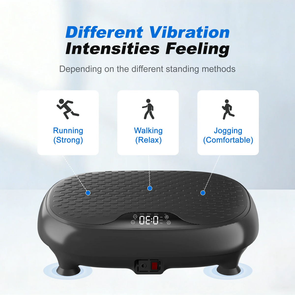 Vibration Fitness Plate with 20 Speeds 330 Pound Capacity and LED Display