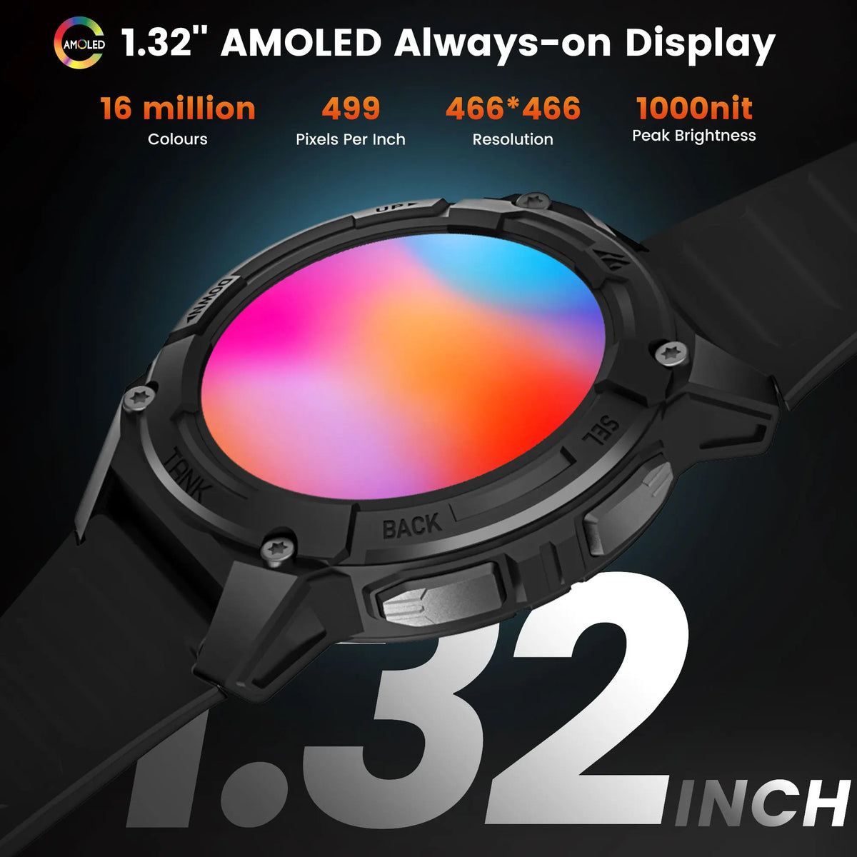 KOSPET Tank S2 GPS Smartwatch for Women with AMOLED IP69K Waterproof