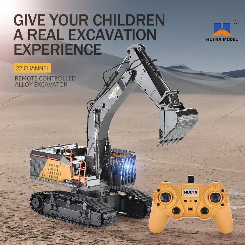 HUINA 1592 1:14 Scale RC Excavator 22 Channel Remote Control Crawler
