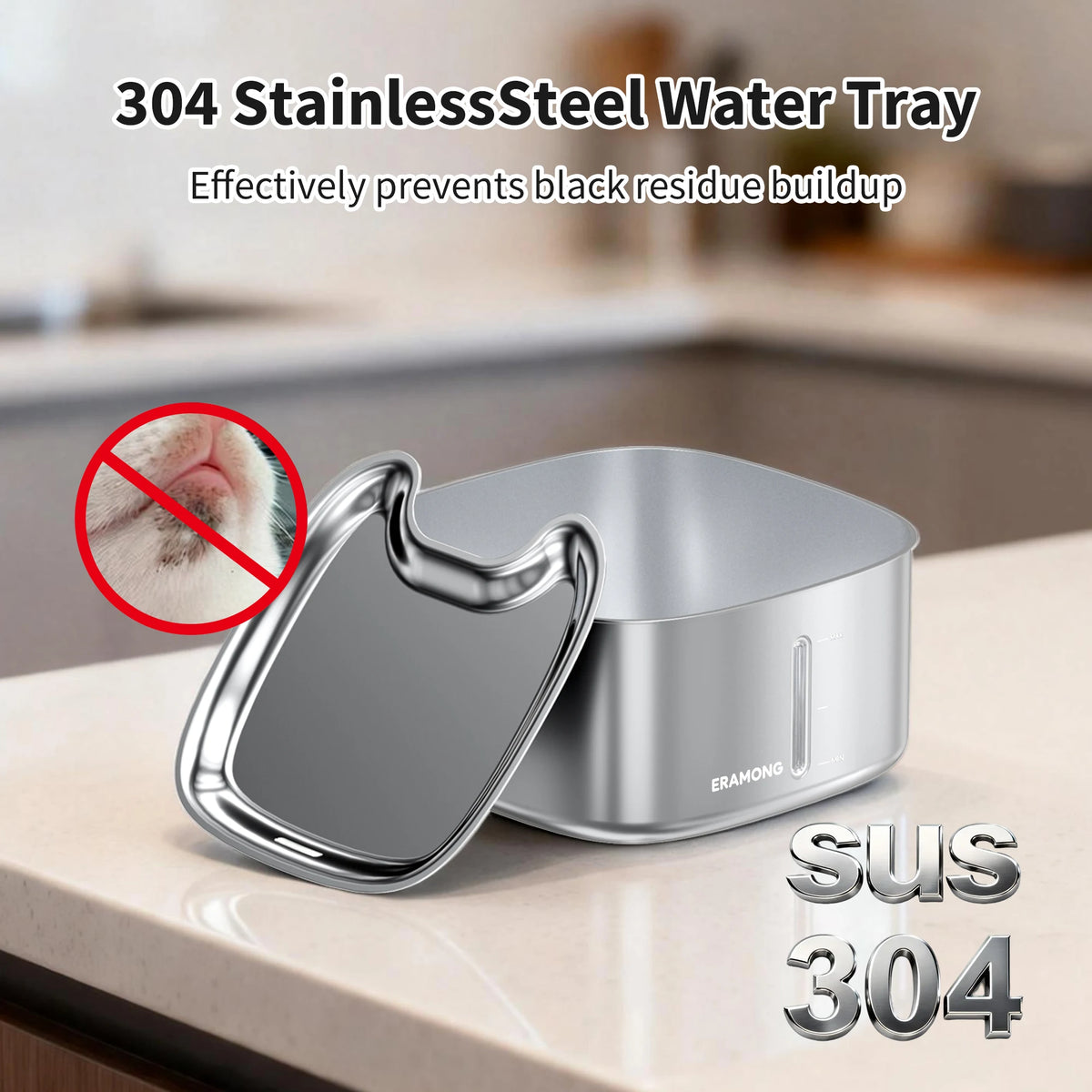 118 Oz Stainless Steel Smart Cat Water Fountain With Motion Sensor