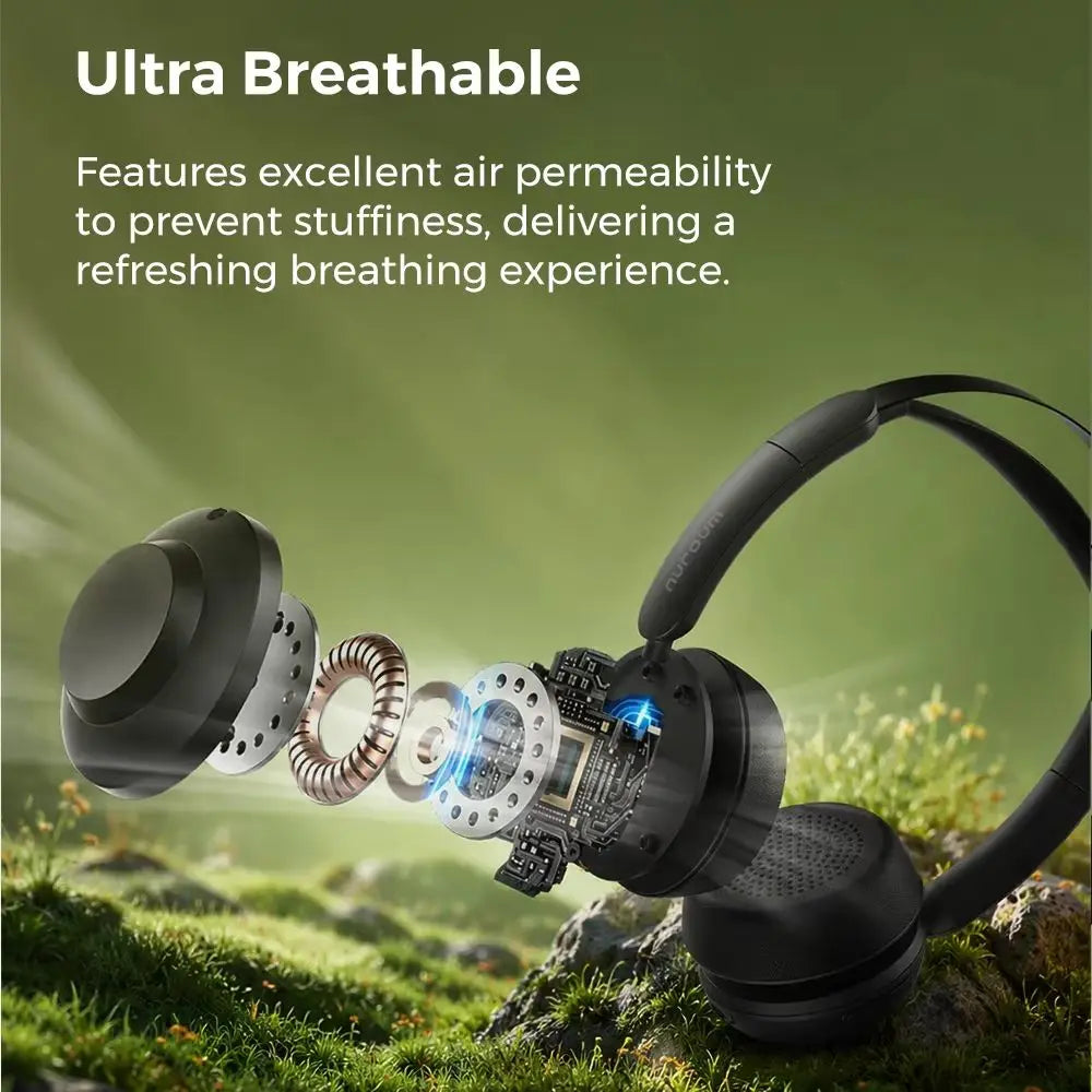 Nuroum Bluetooth 5.3 Wireless Headset With ENC Mic and USB Dongle