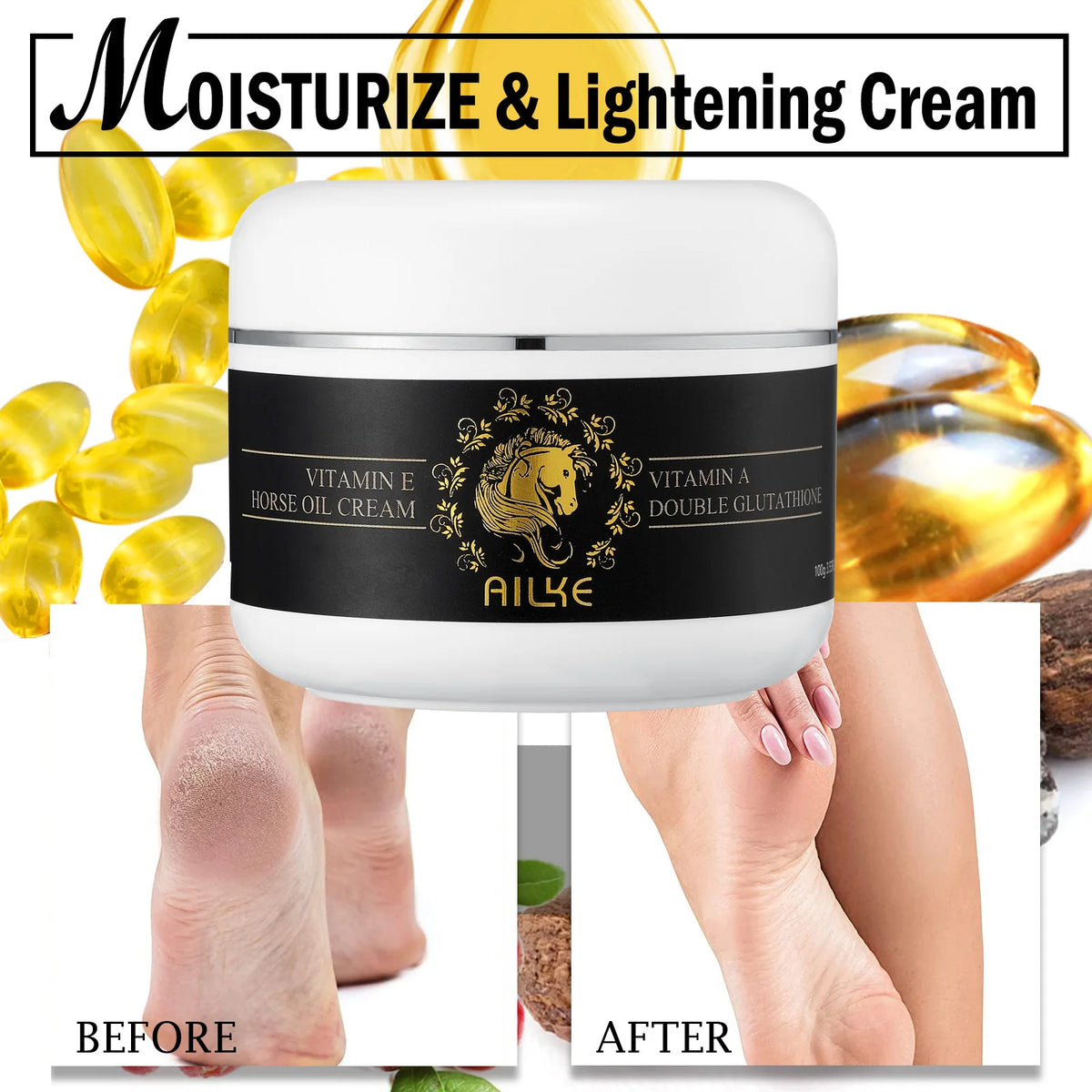AILKE Collagen Whitening Kit, Skin Moisturizer, Hydration, Remove Dark Spots, Sun Spots, Freckles, Melanin, Even Skin Tone