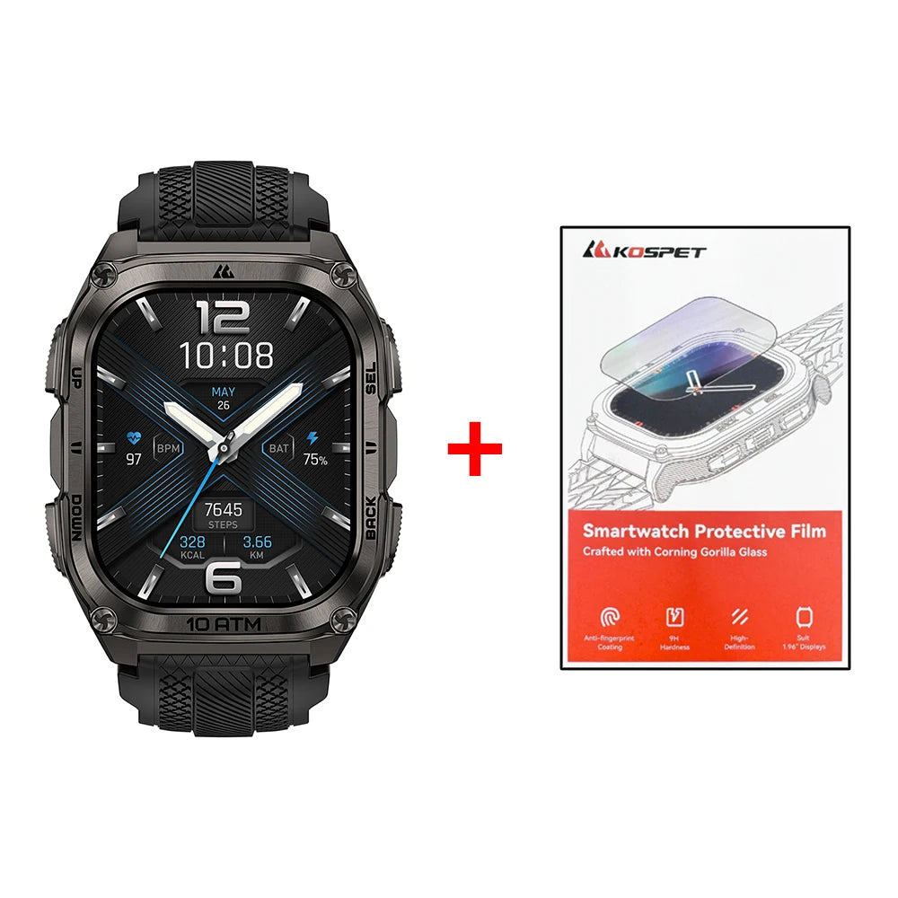 KOSPET Tank M4 Smartwatch With GPS, Offline Maps And 10ATM Waterproofing