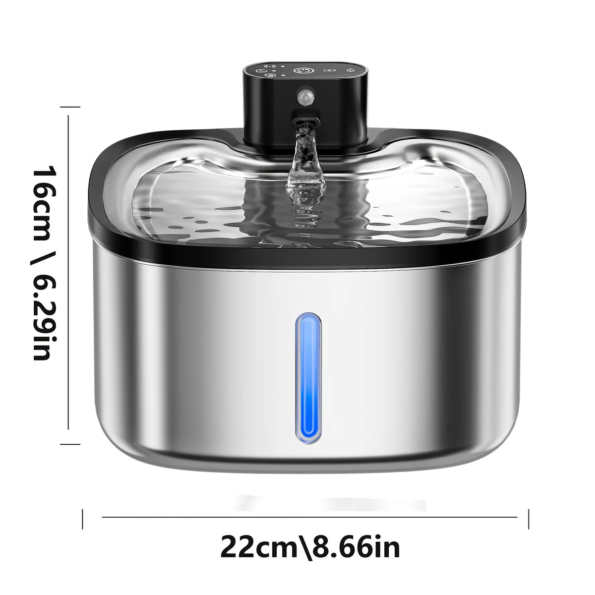 118 Oz Stainless Steel Smart Cat Water Fountain With Motion Sensor