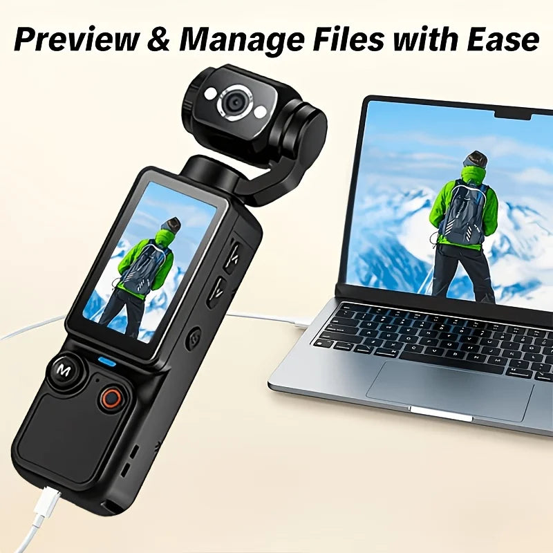 Ultra HD 4K Sports Camcorder with Flip Screen and 32GB Memory Card