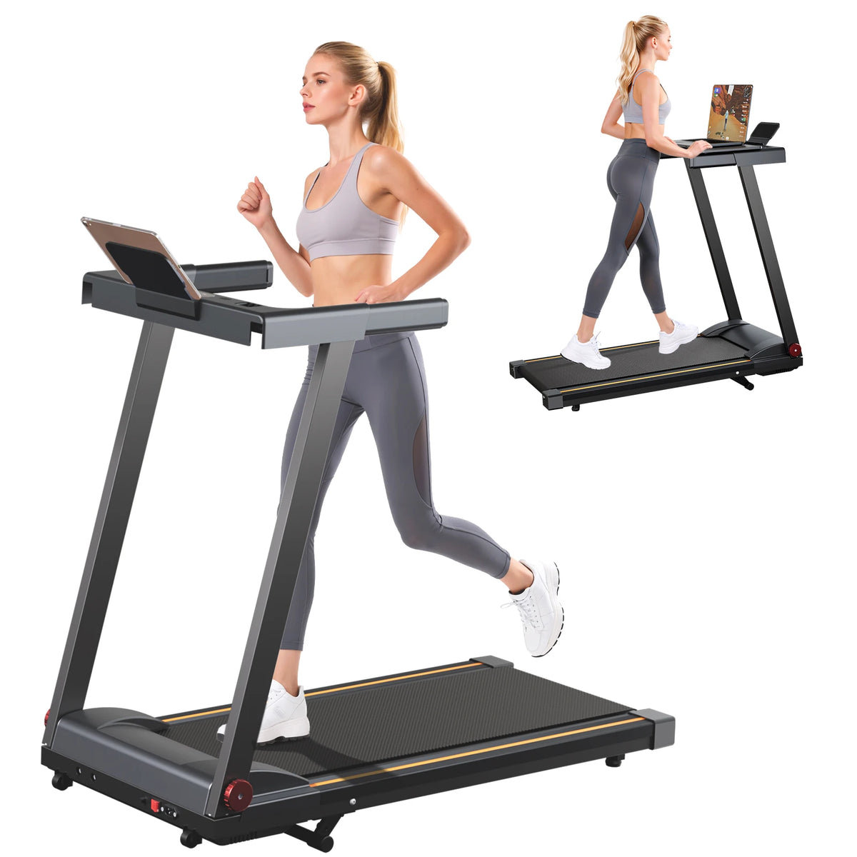 4 In 1 Folding Treadmill With Incline Bluetooth 3HP 300 Pound Capacity