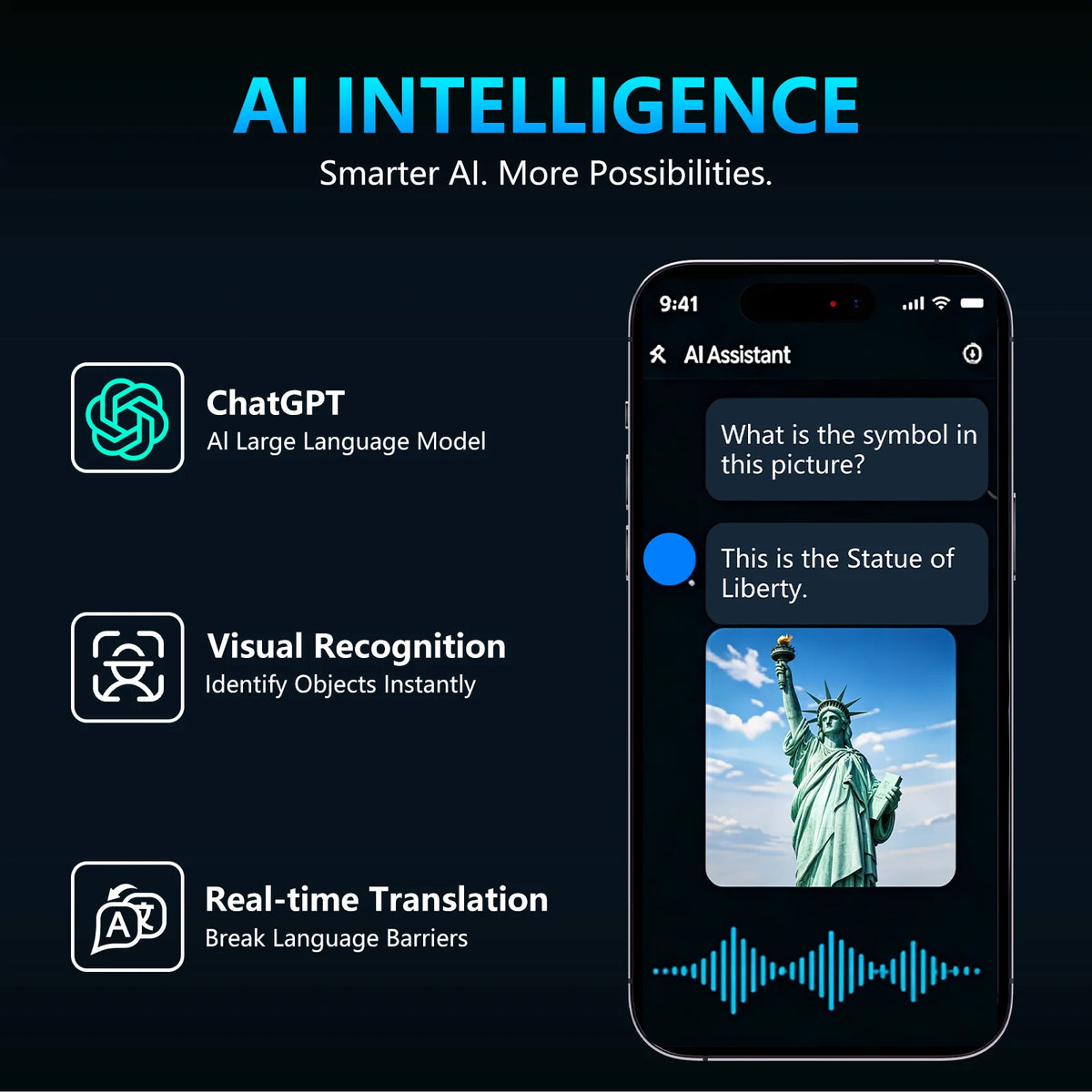 KAIGERR Smart Glasses With 4K Camera Bluetooth Calls and AI Translation