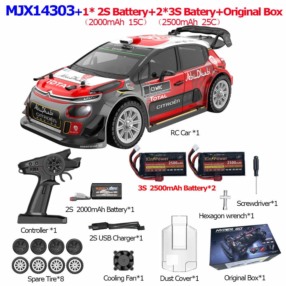 MJX Hyper Go 14304 RC Drift Car With Gyroscope High Speed Volkswagen Toy