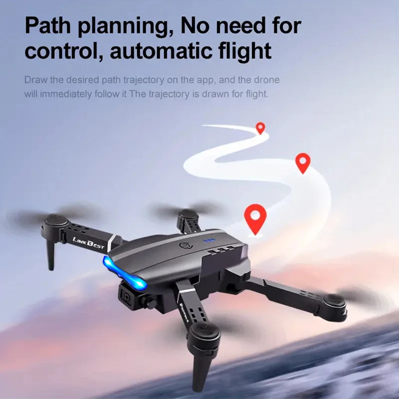 Foldable FPV Drone with Dual Camera, Optical Flow Hover for Beginners