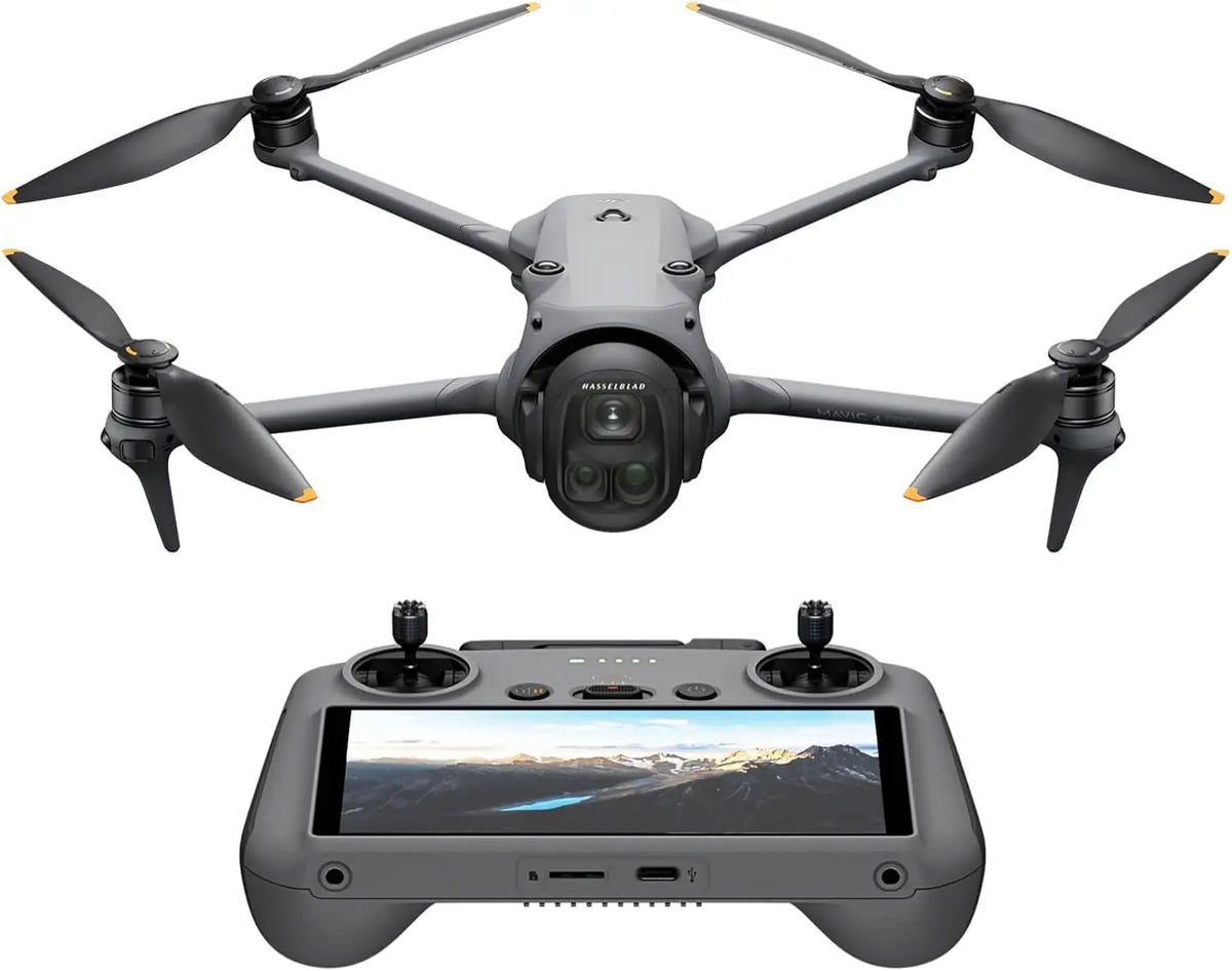 Refurbished DJI Mavic 4 Pro Flagship Tri-Camera Drone with 100MP 4/3 CMOS Hasselblad Camera, 30km/18.6mi Video Transmission, 51-Min Max Flight Time, Charging Hub, and More