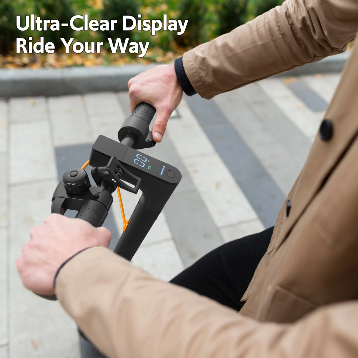 Electric Scooters for Adults & Teen, 550W Motor 19Mph Top Speed E-Scooter, 19 Miles Range, Folding W/Side Lights, UL2272 Dual Brake & App