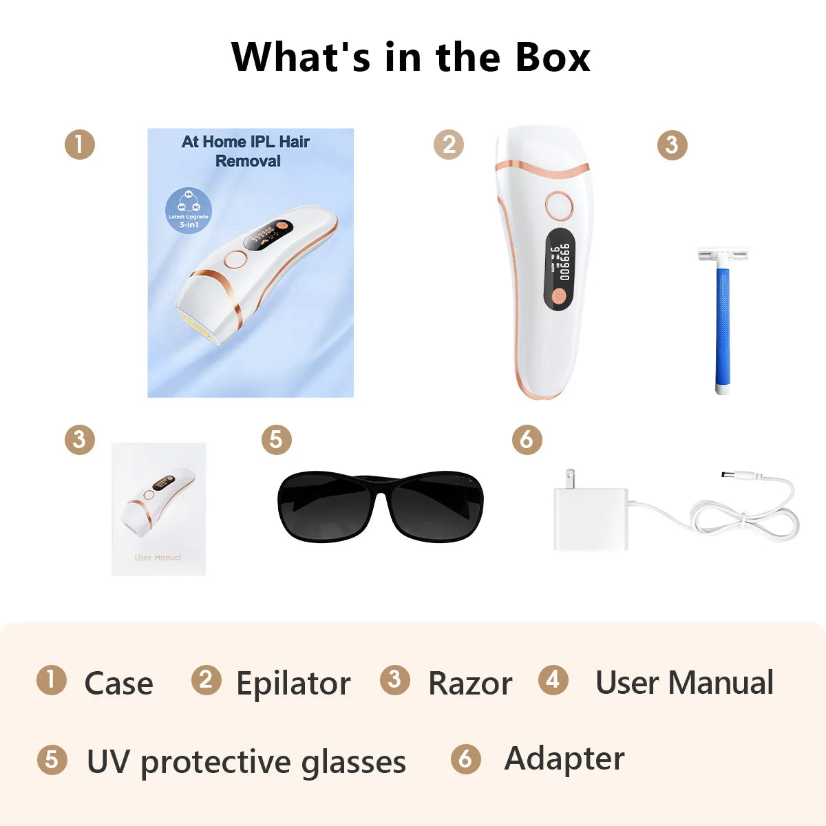 IPL Hair Removal Device With 999000 Flashes for Men and Women