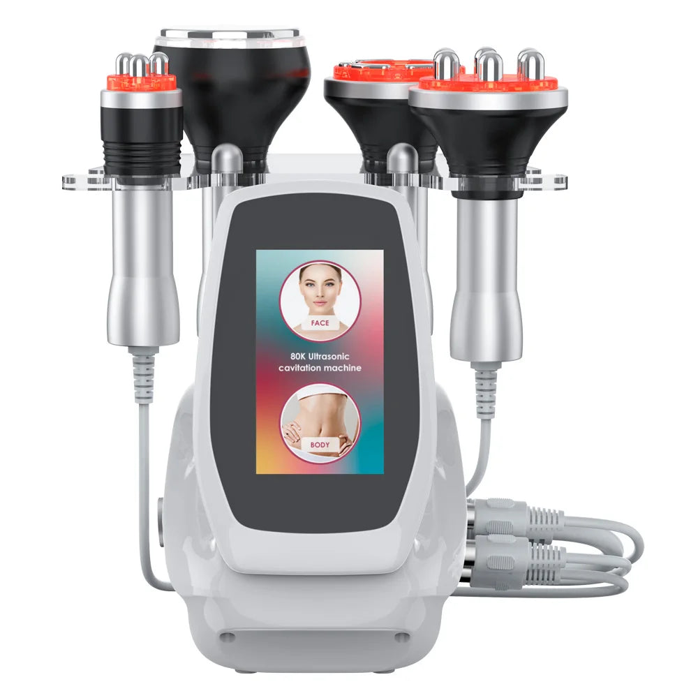 4 in 1 80K Cavitation Ultrasonic Body Slimming Machine Beauty Devic Facial Massager Skin Tighten Face Lifting Vacuum Suction