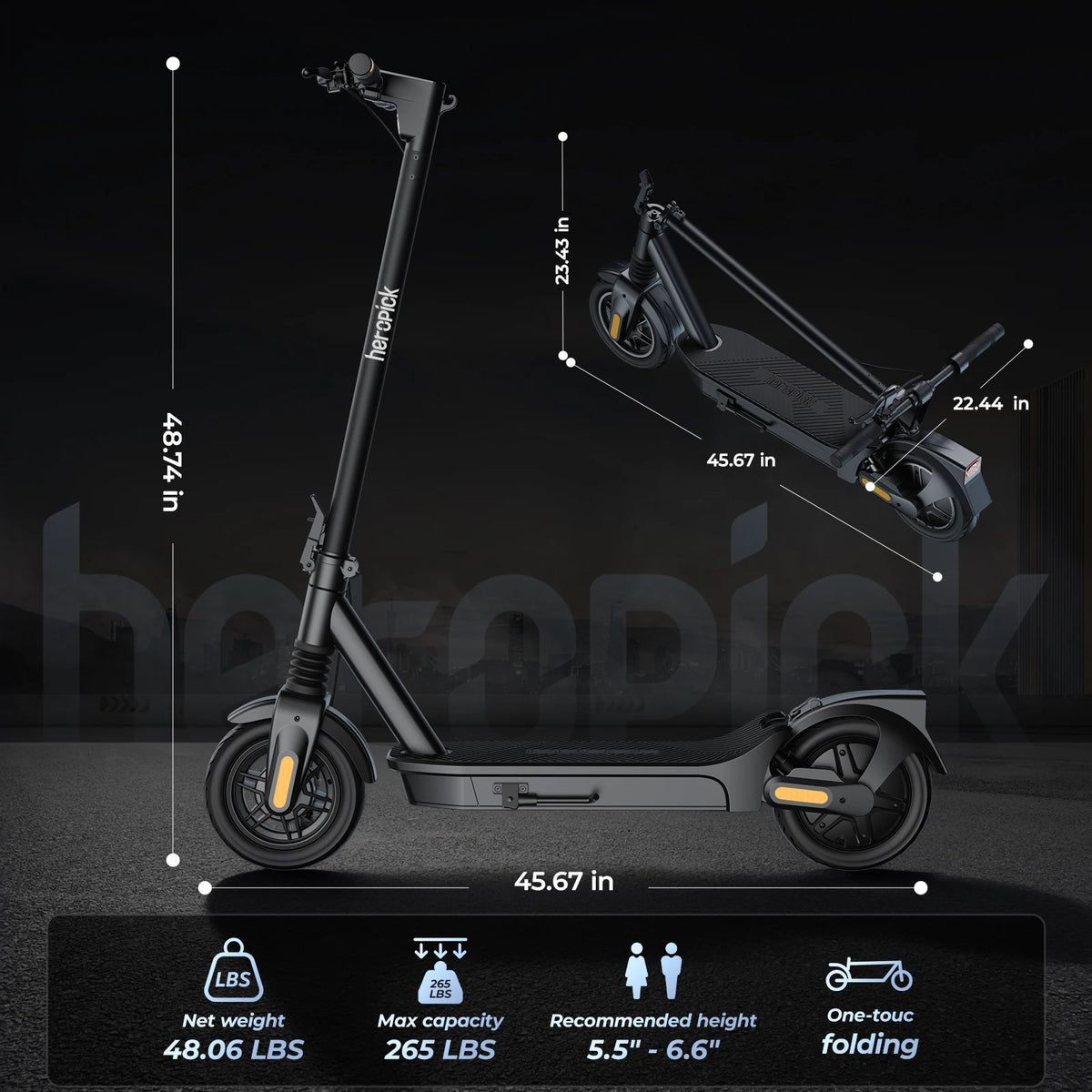 Foldable Electric Scooter High Speed E- Scooter 8.5" Tire Double Suspension 500W 30KM Long Range Fast Charging Adult Scooter