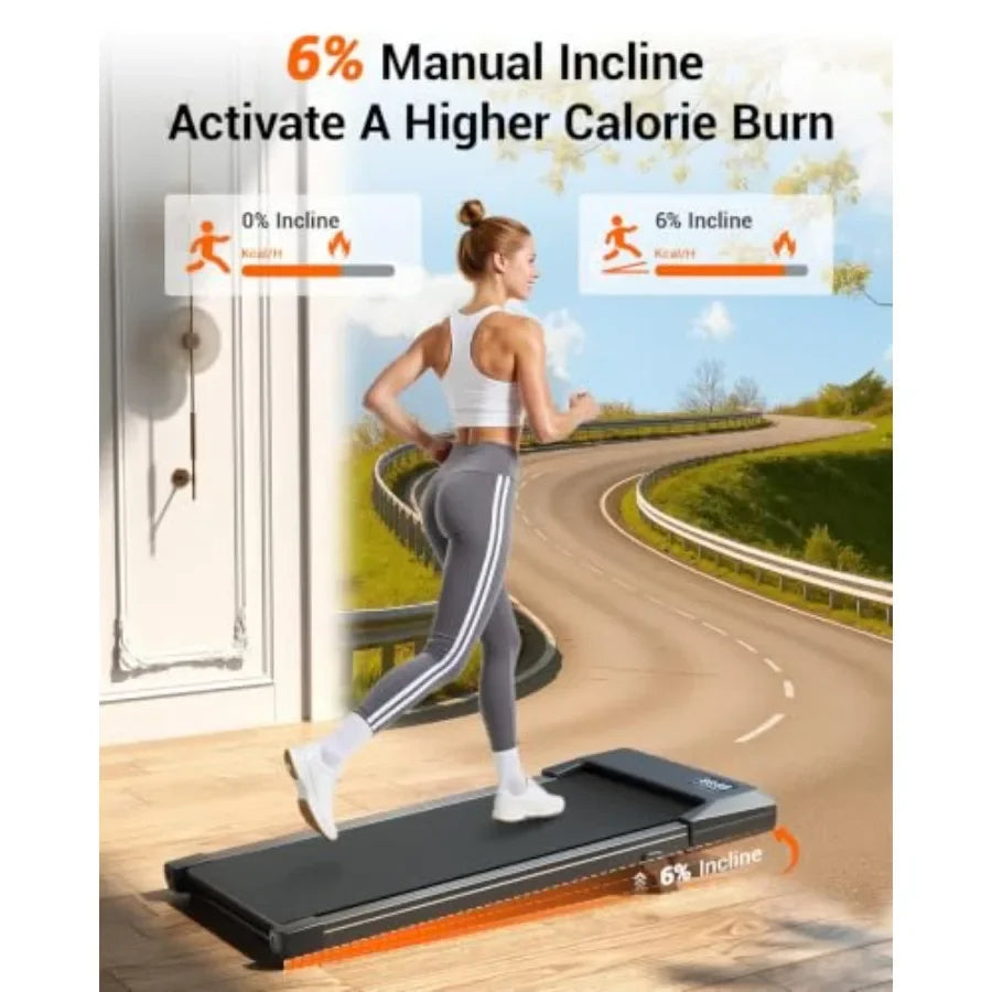 Under Desk Treadmill with 6 Level Incline and 300 Pound Capacity