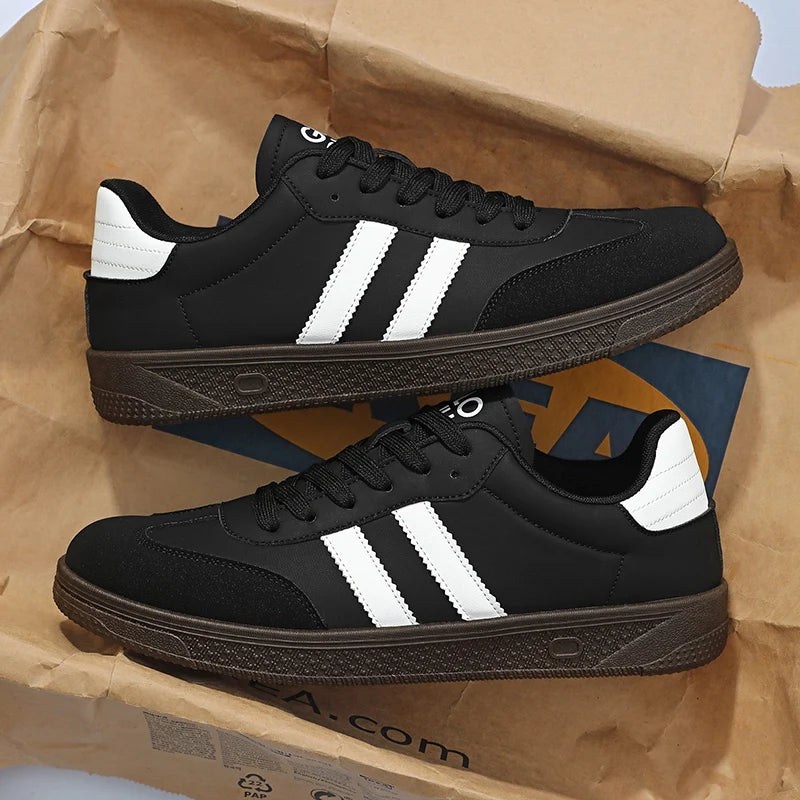 Mens Comfortable Lace Up Casual Board Shoes with Rubber Sole