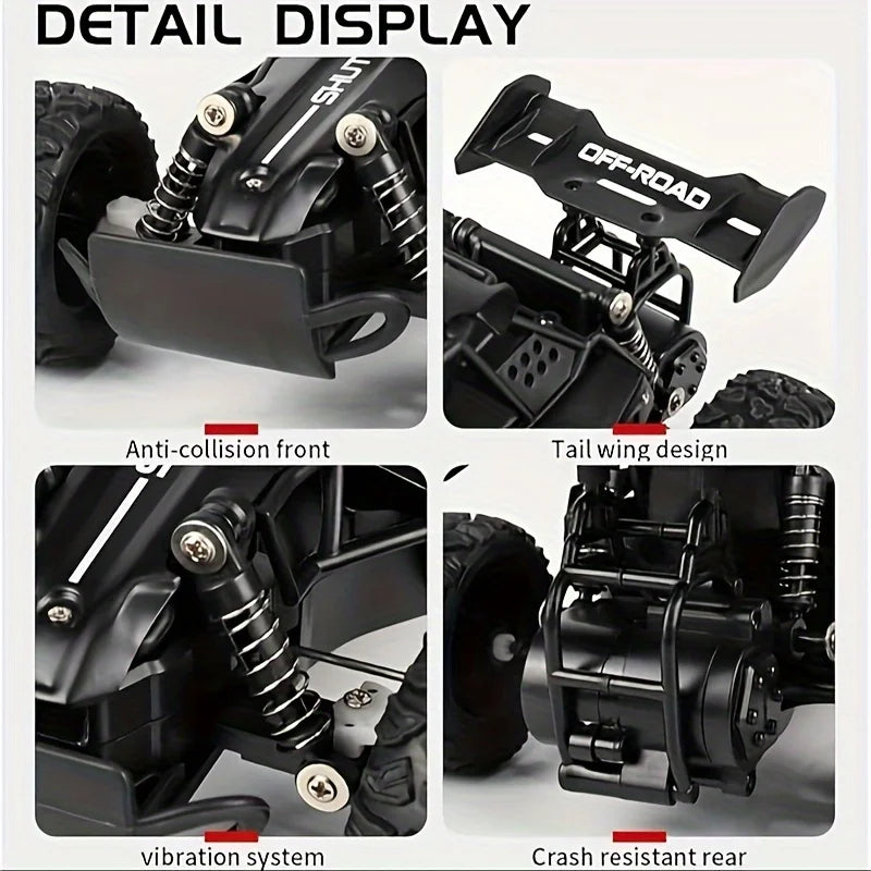 1 to 16 Scale Alloy RC Off Road Buggy with LED Lights and Remote Control