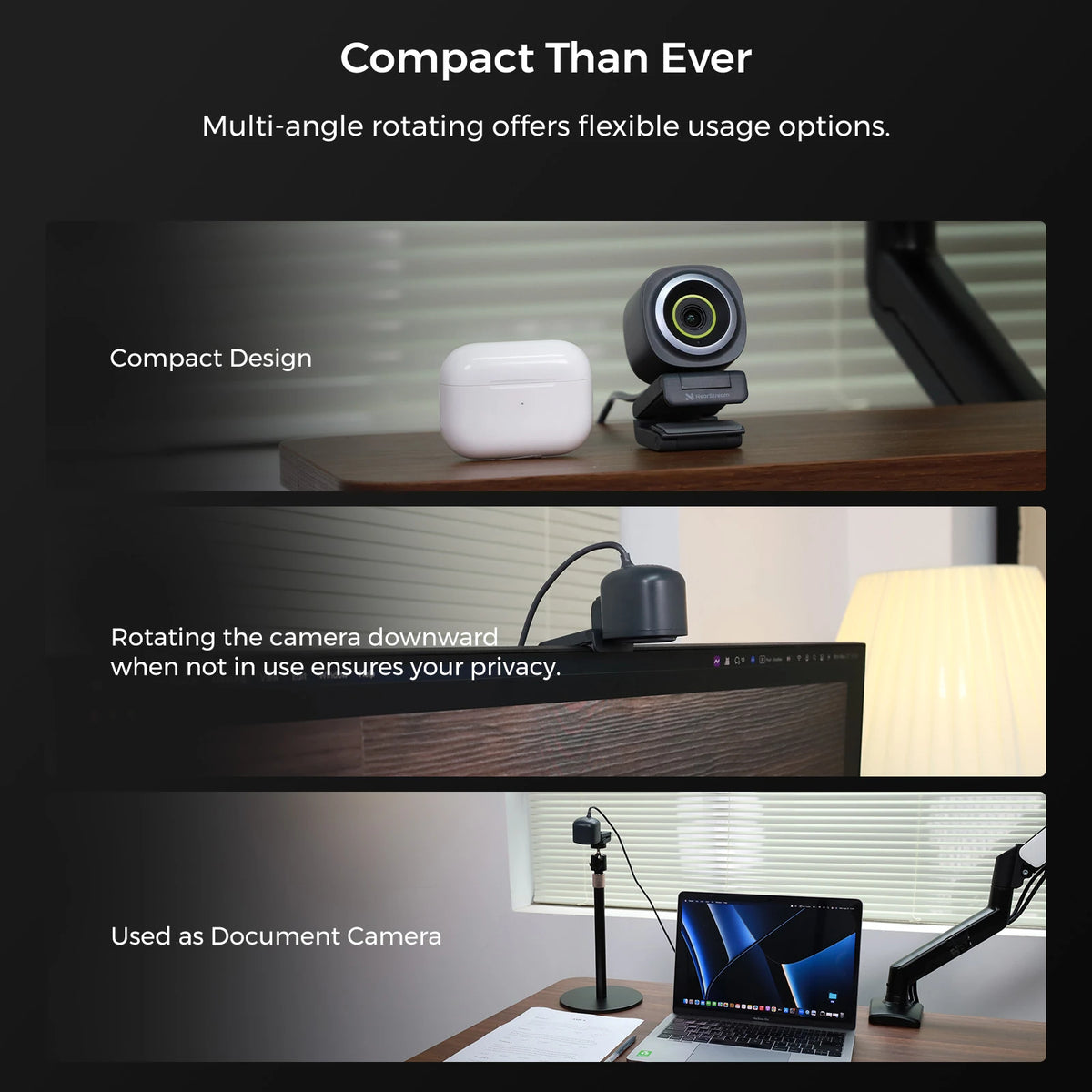 NearStream V08AF 4K USB C Webcam With AI Auto Framing and Autofocus