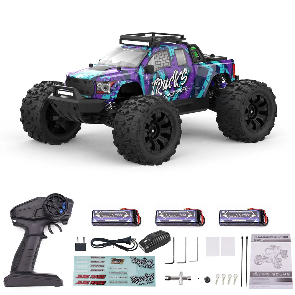JIUSI PT14R MT14R 1 to 14 Scale 4WD Brushless RC Truck 80kmh