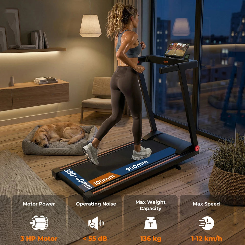 4 In 1 Folding Treadmill With Incline Bluetooth 3HP 300 Pound Capacity