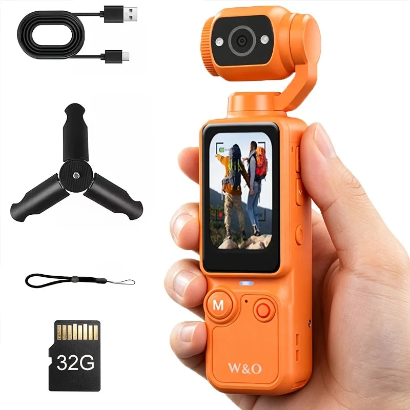 Ultra HD 4K Sports Camcorder with Flip Screen and 32GB Memory Card